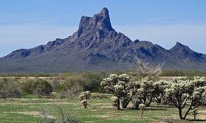 Picacho Peak on the horizon